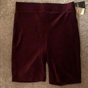 Maroon biker shorts